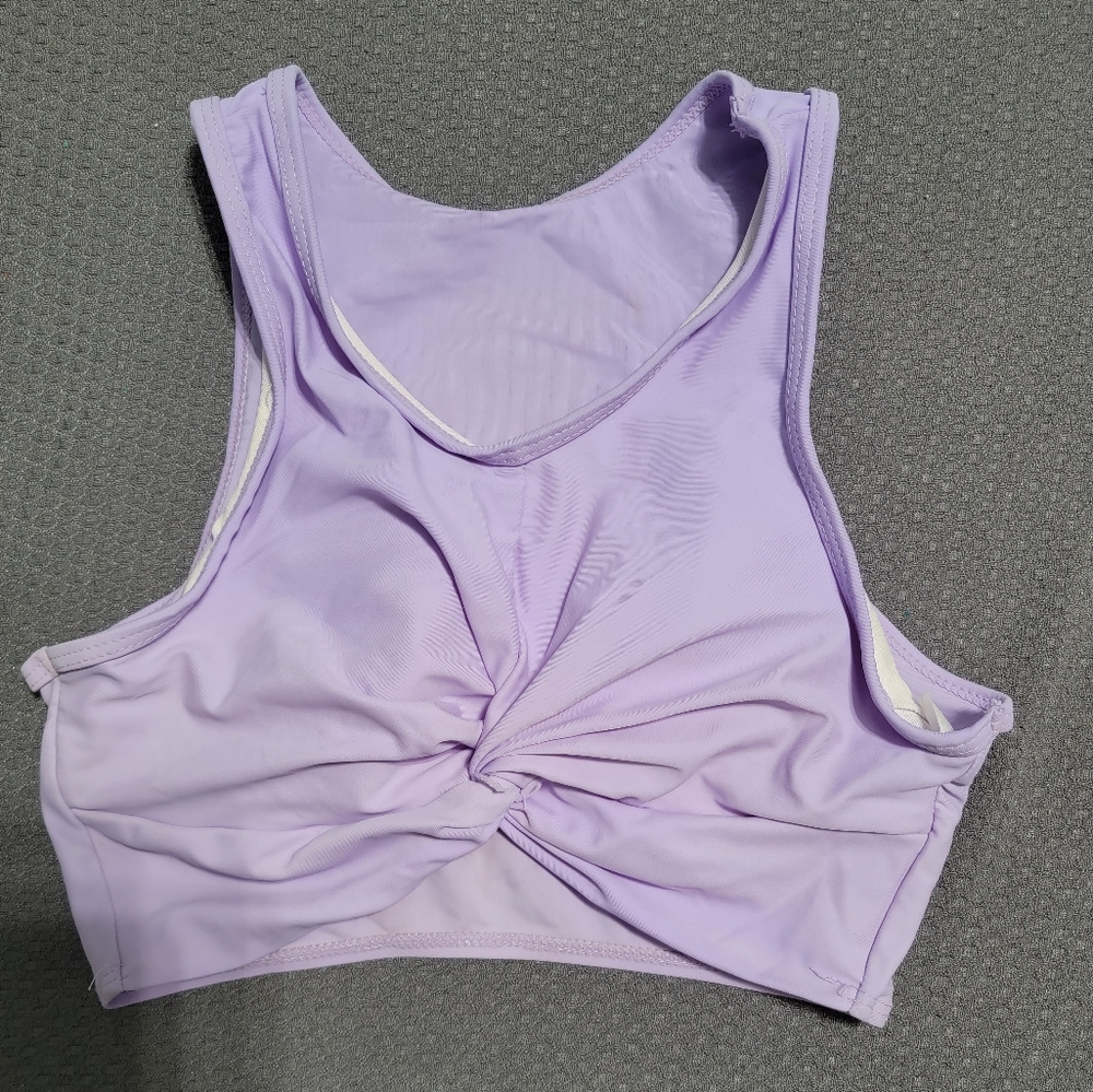 Crop swim top